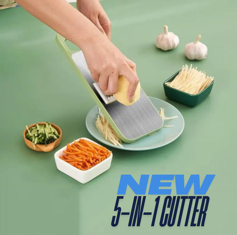 5 In 1 Stainless Steel Vegetable Slicer Cutter